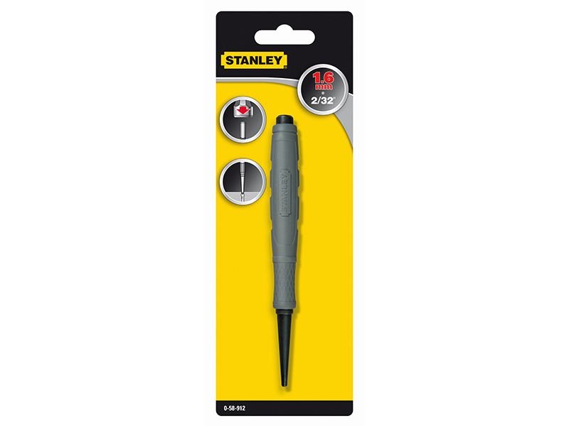 Stanley DynaGrip Nail Punch 1.6mm 1/16in STA058912 Stanley