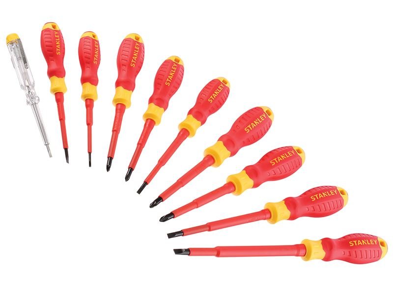 Stanley FatMax VDE Insulated Screwdriver Set 10 Piece STA060032 Stanley
