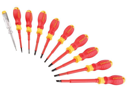Stanley FatMax VDE Insulated Screwdriver Set 10 Piece STA060032 Stanley