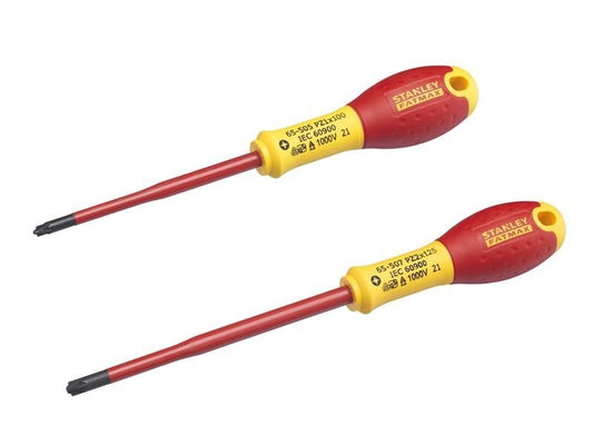 Stanley FatMax VDE Insulated Borneo PZ Scewdriver Set 2 Piece STA062649 Stanley