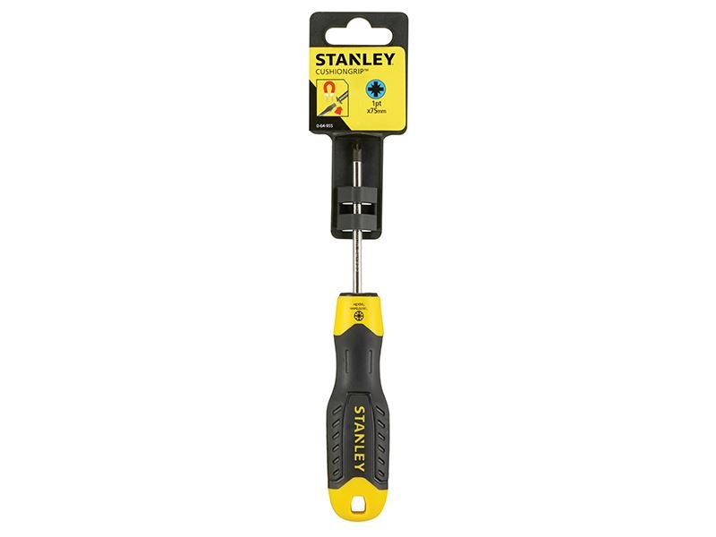 Stanley Cushion Grip Screwdriver Pozidriv Tip PZ1 x 75mm STA064955 Stanley