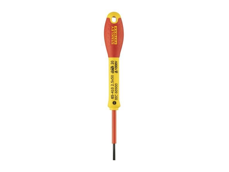 Stanley FatMax VDE Insulated Screwdriver Parallel Tip 2.5 x 50mm STA065410 Stanley