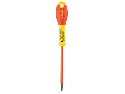 Stanley FatMax VDE Insulated Screwdriver Parallel Tip 4.0 x 100mm STA065412 Stanley