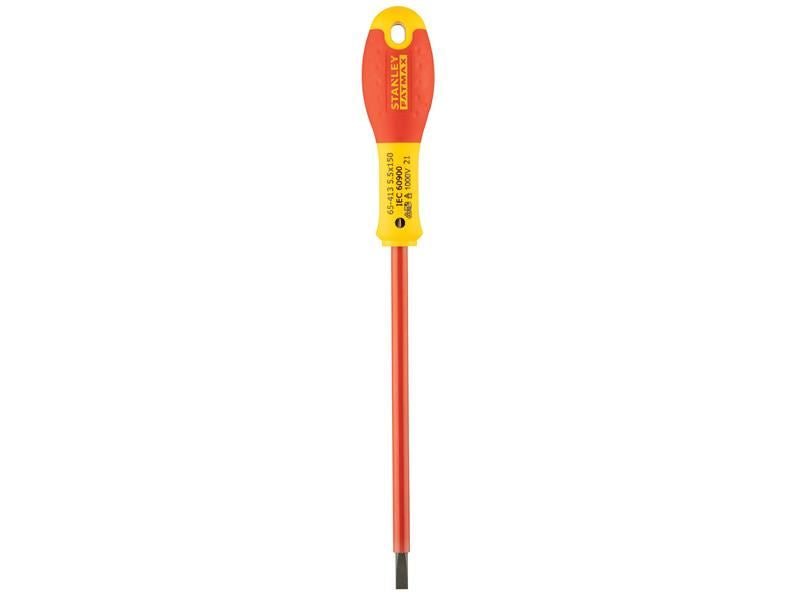 Stanley FatMax VDE Insulated Screwdriver Parallel Tip 5.5 x 150mm STA065413 Stanley