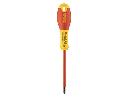 Stanley FatMax VDE Insulated Screwdriver Phillips Tip PH1 x 100mm STA065415 Stanley