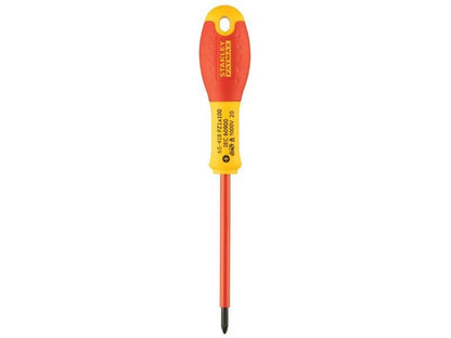 Stanley FatMax VDE Insulated Screwdriver Pozidriv Tip PZ1 x 100mm STA065418 Stanley