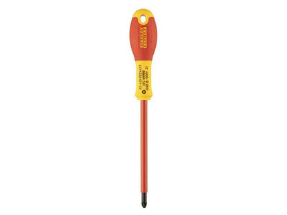 Stanley FatMax VDE Insulated Screwdriver Pozidriv Tip PZ2 x 125mm STA065419 Stanley