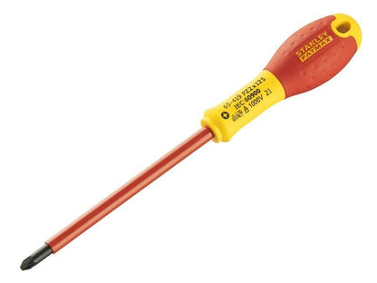 Stanley FatMax VDE Insulated Screwdriver Pozidriv Tip PZ2 x 125mm STA065419 Stanley