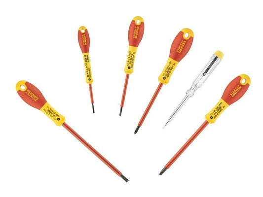 Stanley FatMax VDE Insulated Screwdriver Set 6 Piece STA065441 Stanley