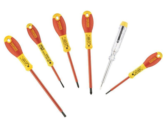 Stanley FatMax VDE Insulated Screwdriver Set 6 Piece STA065443 Stanley