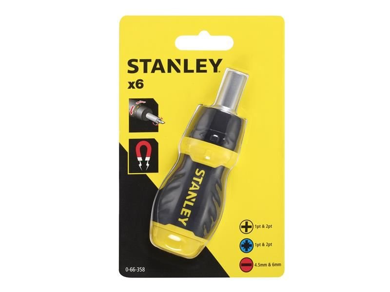 Stanley Multibit Ratchet Stubby & Bits STA066358 Stanley