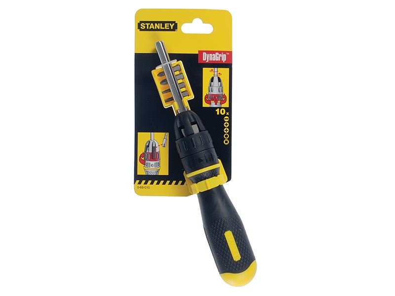 Stanley Multibit Ratchet Screwdriver &10 Bits STA068010 Stanley