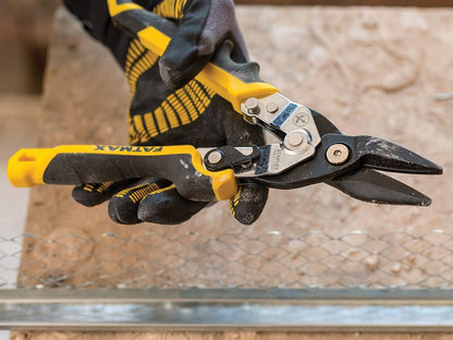 Stanley FatMax Yellow Ergo Aviation Snips Straight Cut 250mm 10in STA073756 Stanley