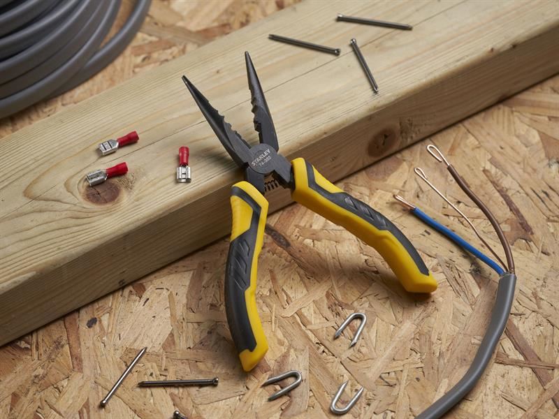 Stanley ControlGrip Long Nose Cutting Pliers 150mm 6in STA074363 Stanley