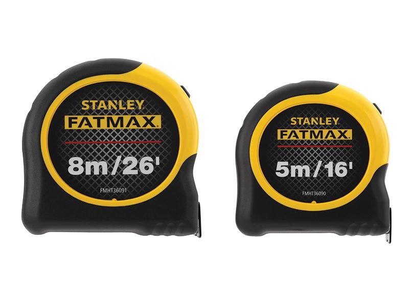 Stanley FatMax Classic Tape Twin Pack 5m & 8m Width 32mm STA081745 Stanley