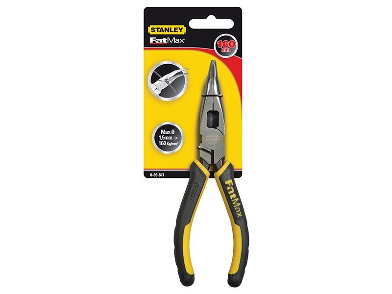 Stanley FatMax Bent Snipe Nose Pliers 160mm 6.1/4in STA089871 Stanley