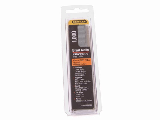 Stanley SWKBN Brad Nail 15mm SWKBN062 Pack 1000 STA0SWKBN062 Stanley