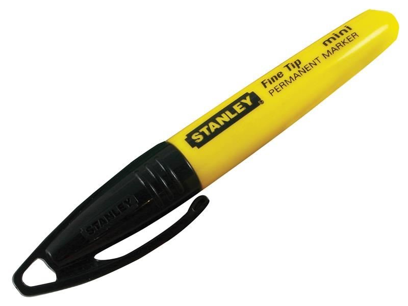 Stanley Mini Fine Tip Marker Black Tub 72 STA147324 Stanley