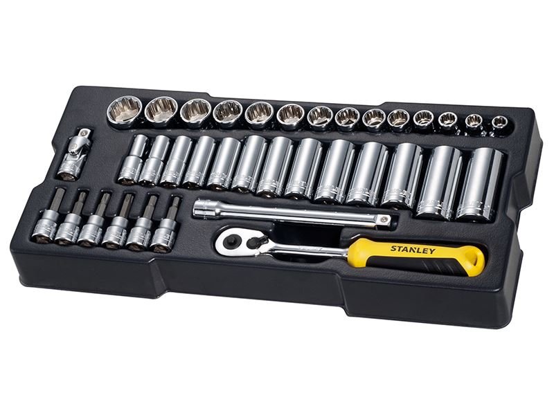 Stanley 3/8in Drive Metric Socket Module 36 Piece STA174174 Stanley