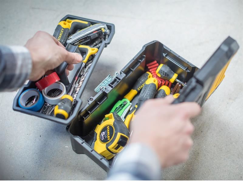 Stanley Basic Toolbox with Organiser Top 32cm 12.1/2in STA175515 Stanley