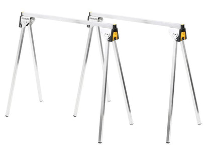 Stanley Essential Metal Sawhorses Twin Pack STA181337 Stanley