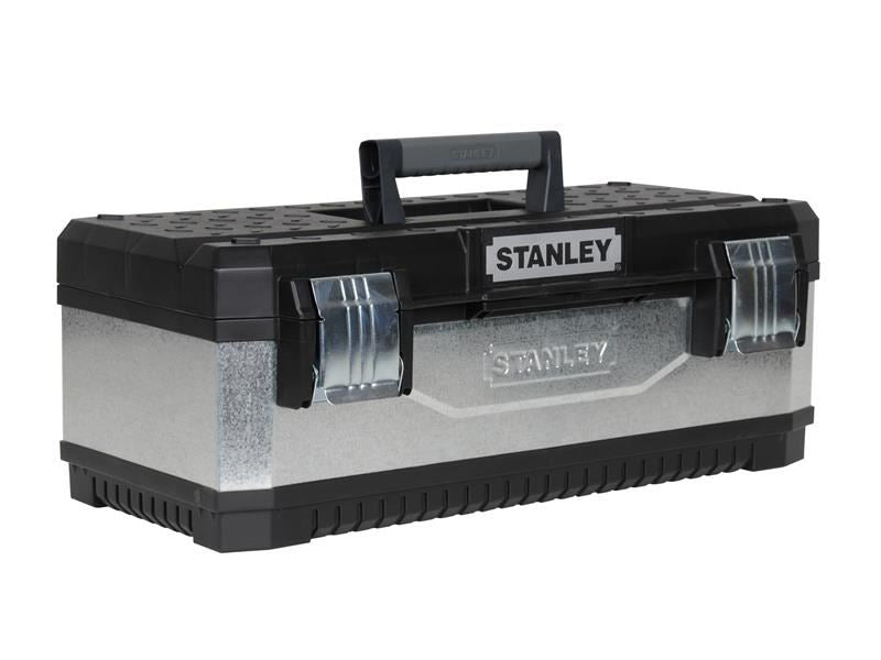 Stanley Galvanised Metal Toolbox 58cm 23in STA195619 Stanley