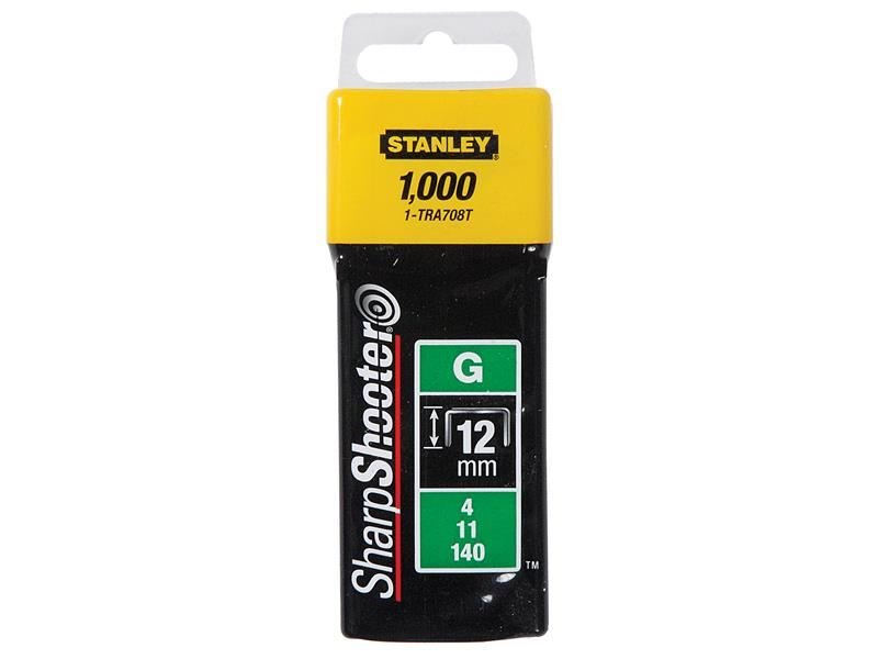 Stanley TRA708T Heavy-Duty Staples 12mm Pack 1000 STA1TRA708T Stanley