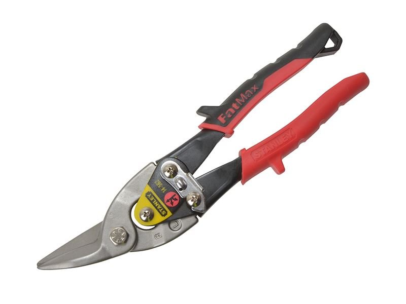Stanley Red Aviation Snips Left Cut 250mm 10in STA214562 Stanley