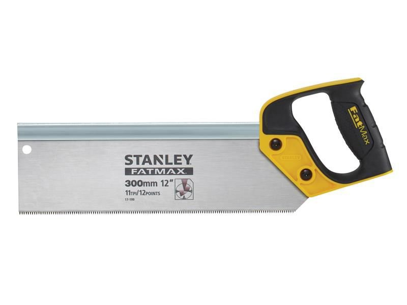 Stanley FatMax Tenon Back Saw 300mm 12in 11 TPI STA217199 Stanley