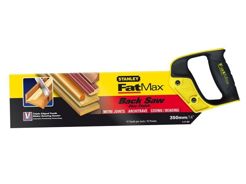 Stanley FatMax Tenon Back Saw 360mm 14in 11 TPI STA217201 Stanley