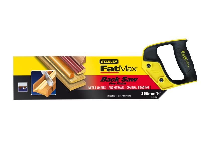 Stanley FatMax Tenon Back Saw 360mm 14in 13 TPI STA217202 Stanley