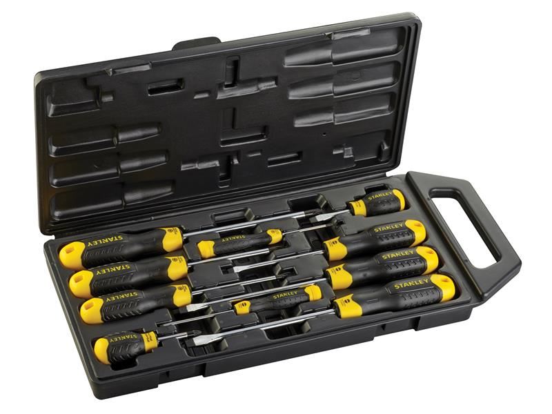 Stanley Cushion Grip Screwdriver Set 10 Piece STA265014 Stanley