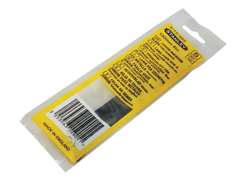 Stanley Junior Blades 150mm 6in Card of 5 STA315905 Stanley