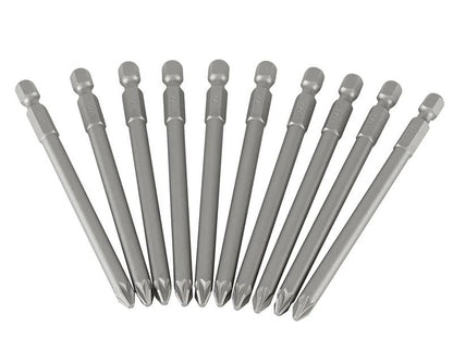 Stanley Pozidriv Power Bits PZ2 x 100mm Box 10 STA368807B Stanley