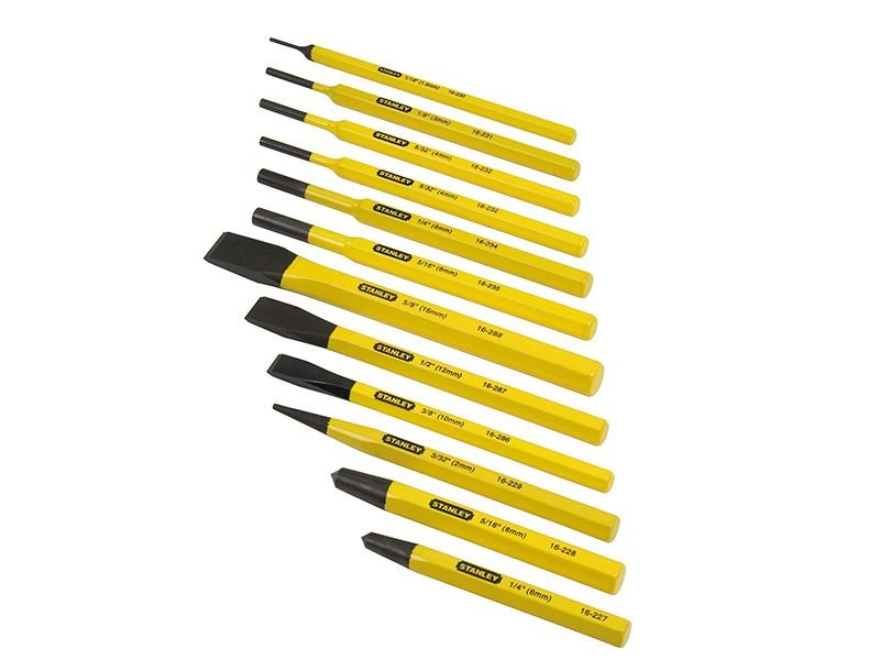 Stanley Punch & Chisel Set 12 Piece STA418299 Stanley