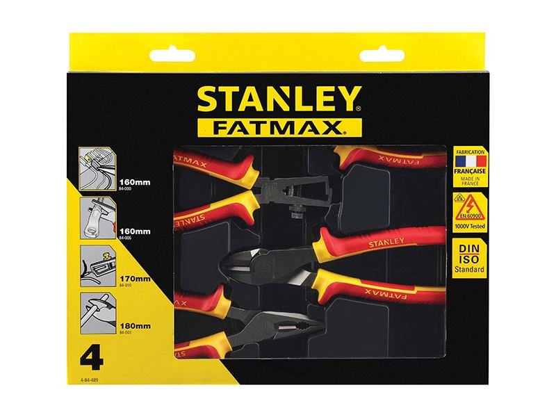 Stanley FatMax VDE Pliers Set 4 Piece STA484489 Stanley