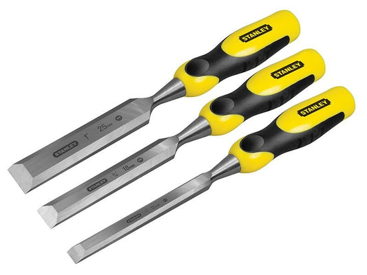 Stanley DYNAGRIP Bevel Edge Chisel with Strike Cap Set 3 Piece STA516359 Stanley