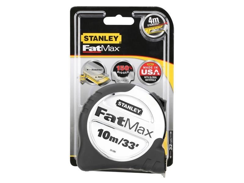 Stanley FatMax Pro Pocket Tape 10m/33ft Width 32mm STA533896 Stanley