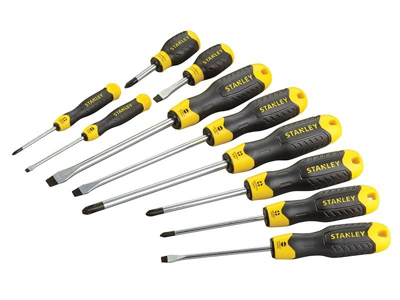 Stanley Cushion Grip Screwdriver Set 10 Piece STA564977 Stanley