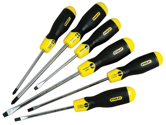 Stanley Cushion Grip Screwdriver Set 6 Piece STA598001 Stanley
