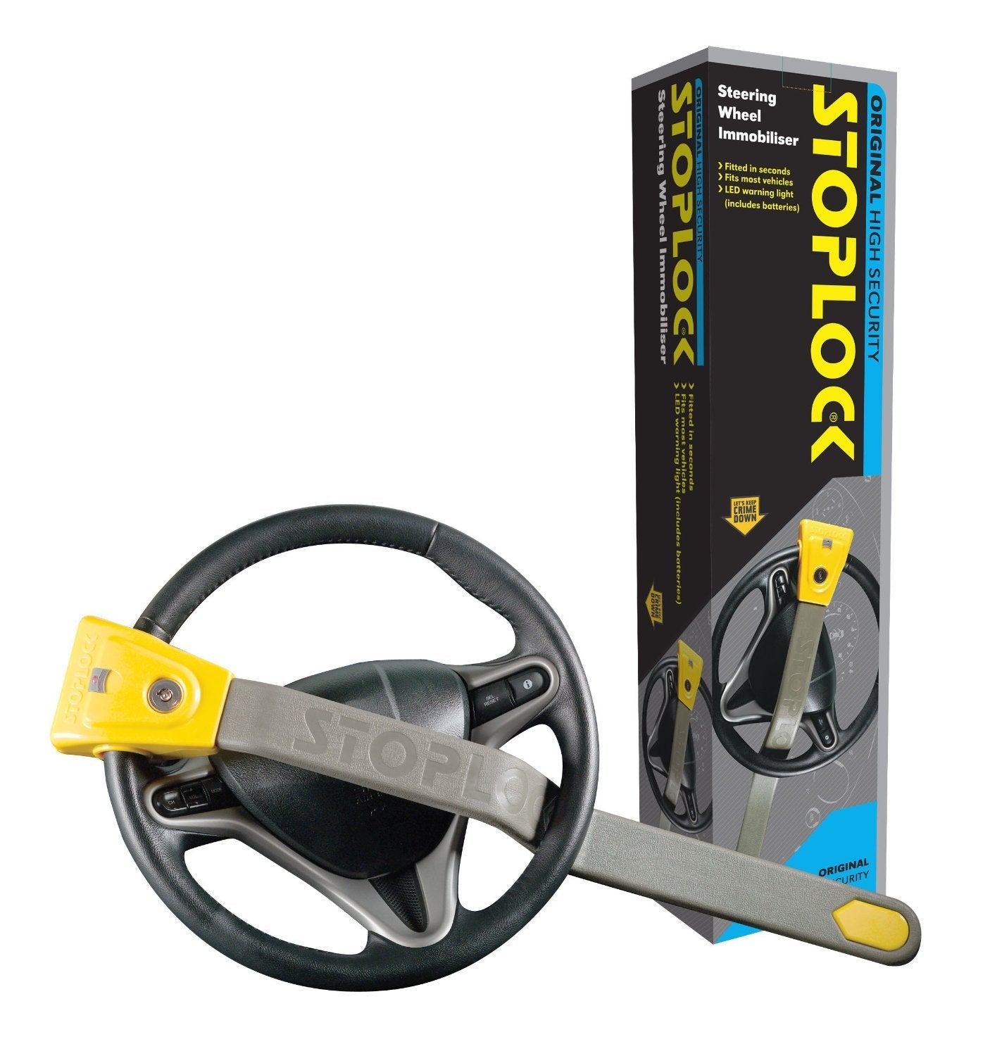 Stoplock Original Steering Wheel Immobiliser Lock With LED Stoplock