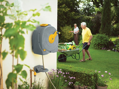 Hozelock 2496 Wall Mounted 40m Fast Reel + 40m of 12.5mm Hose Hozelock