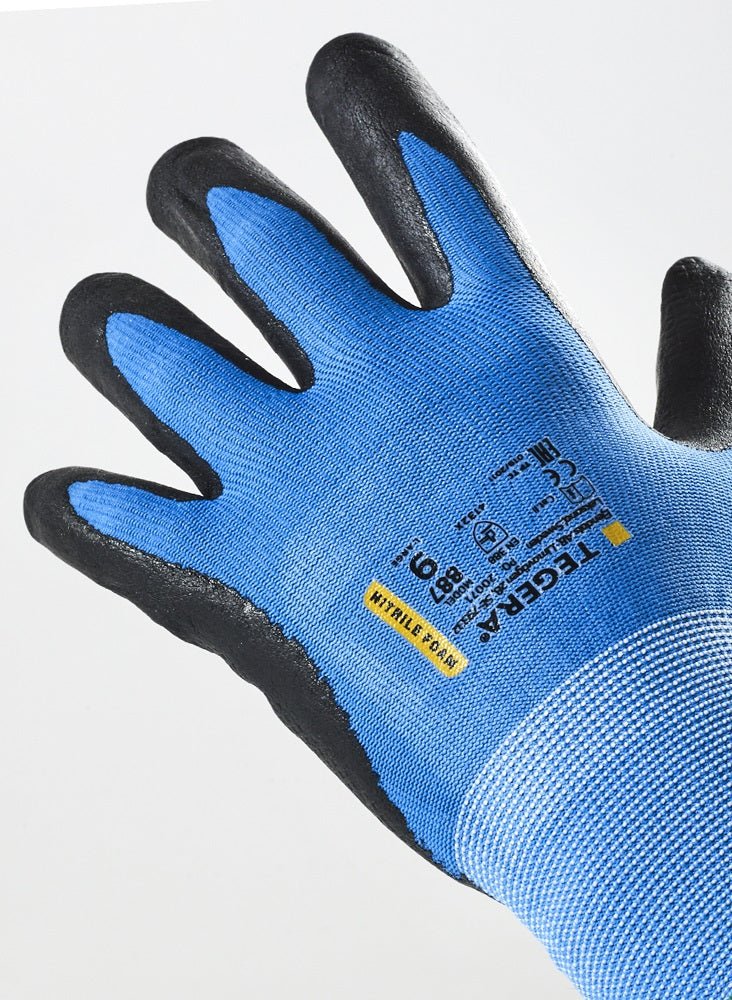 Tegera 887 Nitrile Foam Coated Gloves Reinforced Grip Pattern Tegera