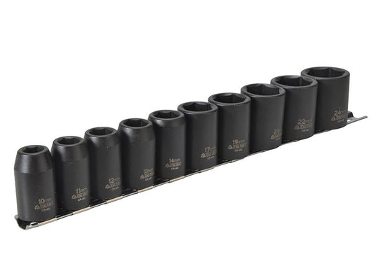 Teng 9121 Impact Socket Set of 10 Metric 1/2in Drive Teng Tools
