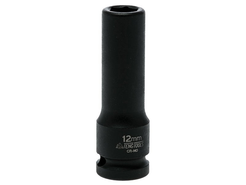 Teng Deep Impact Socket Hexagon 6-Point 1/2in Drive 12mm Teng Tools