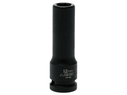 Teng Deep Impact Socket Hexagon 6-Point 1/2in Drive 12mm Teng Tools