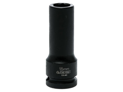 Teng Deep Impact Socket Hexagon 6-Point 1/2in Drive 15mm Teng Tools