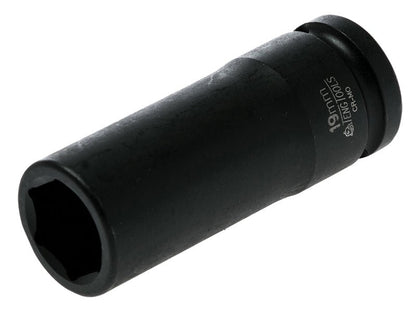 Teng Deep Impact Socket Hexagon 6-Point 1/2in Drive 19mm Teng Tools