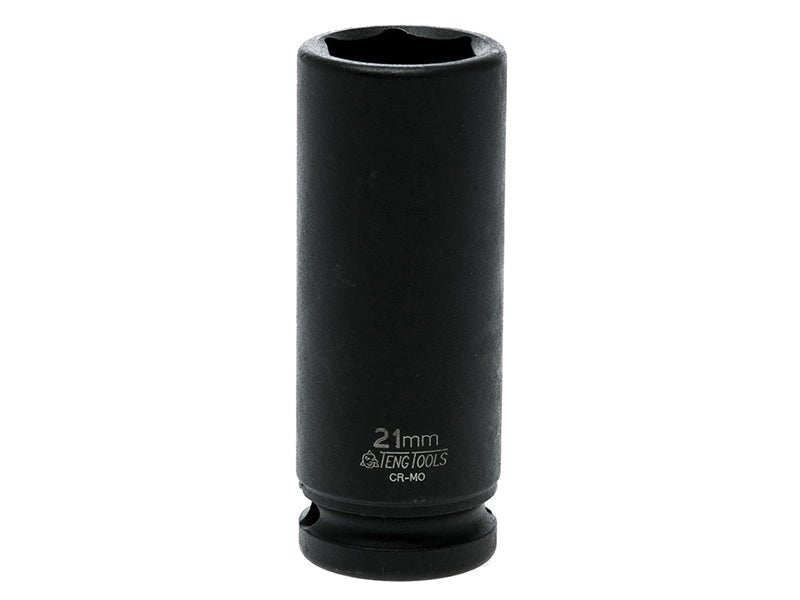 Teng Deep Impact Socket Hexagon 6-Point 1/2in Drive 21mm Teng Tools