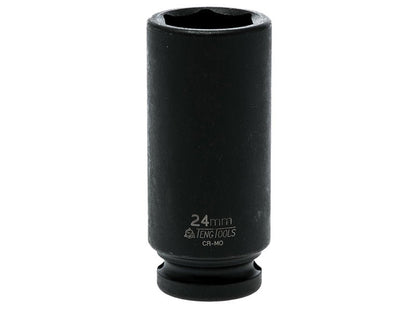 Teng Deep Impact Socket Hexagon 6-Point 1/2in Drive 24mm Teng Tools